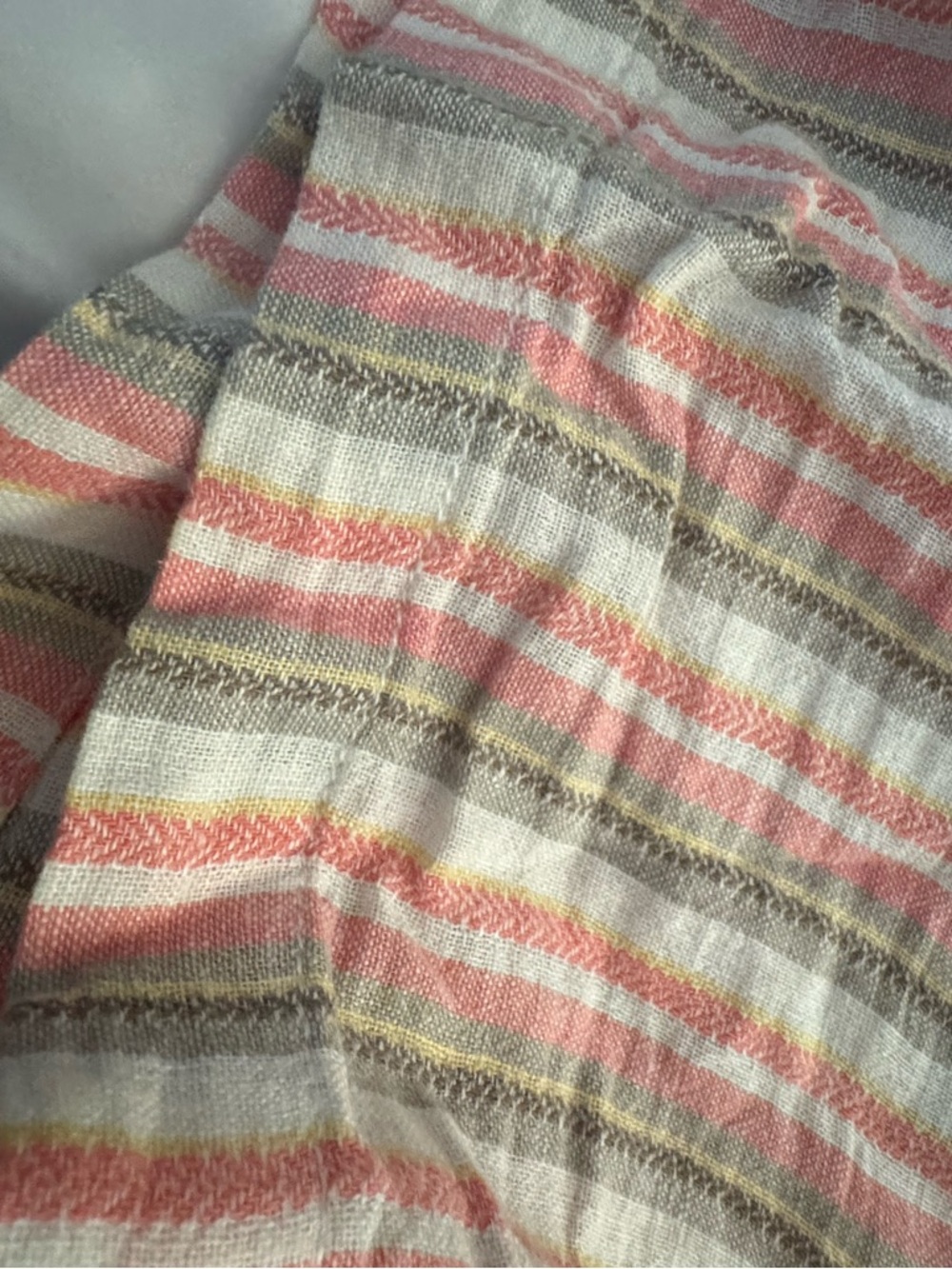 Briggs New York Pink, Gray and Yellow Striped Shorts - Picture 3 of 5